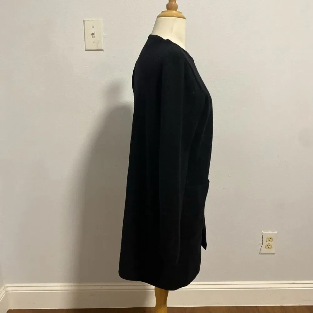 J. Crew Juliette Collarless Sweater‎ Blazer Womens XS Open Front Minimalist